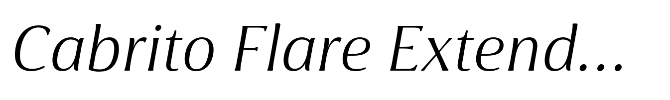 Cabrito Flare Extended Regular Italic